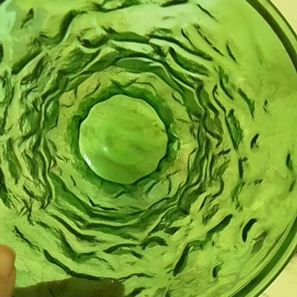 VTG E.O BRODY GREEN CRINKLE VASE - Picture 2 of 4